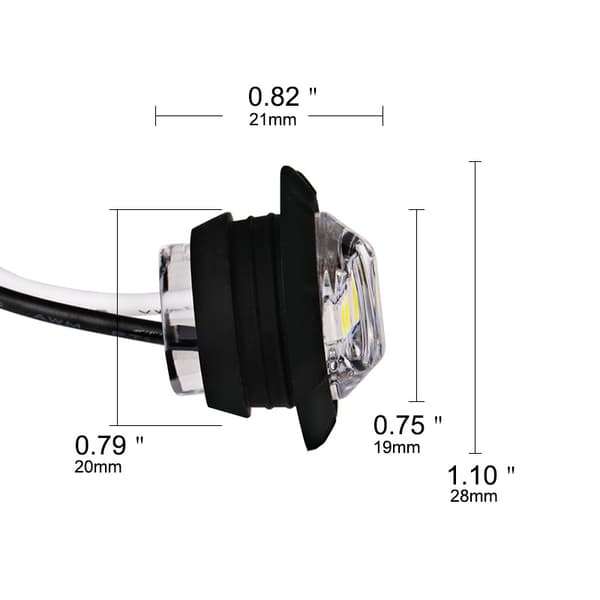 10 stk 3LED lastebil sidemarkeringslys LED lastebil blinklys busslys hus s