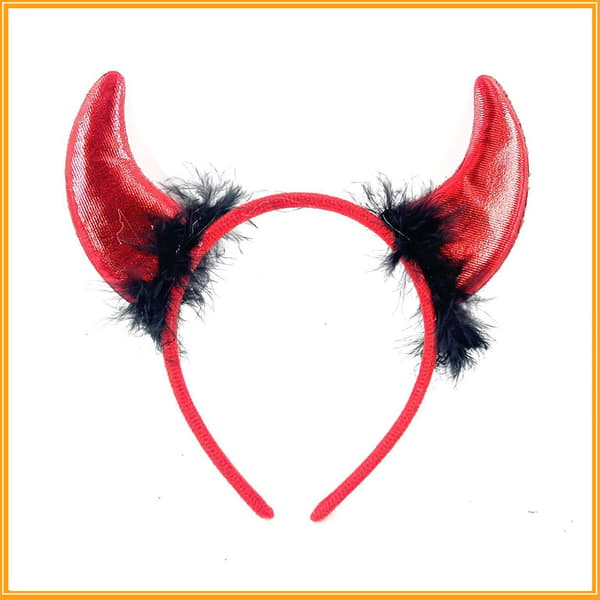 Demon oksehorn hodebøyle 2 stk Halloween kostyme hodeplagg