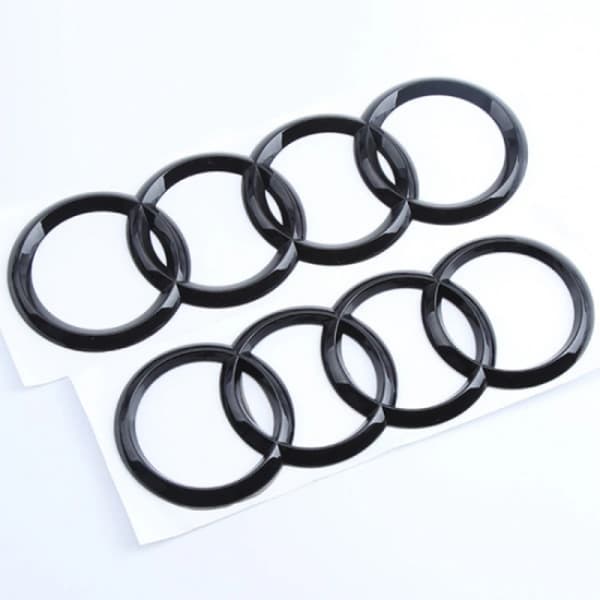 2 Audi lysende sorte front- og bagemblemer A1 A3 A4 A5 273MM 1-FA-