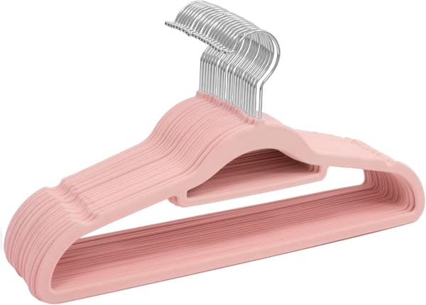 20-pak sammetsbøjler Pink Pink