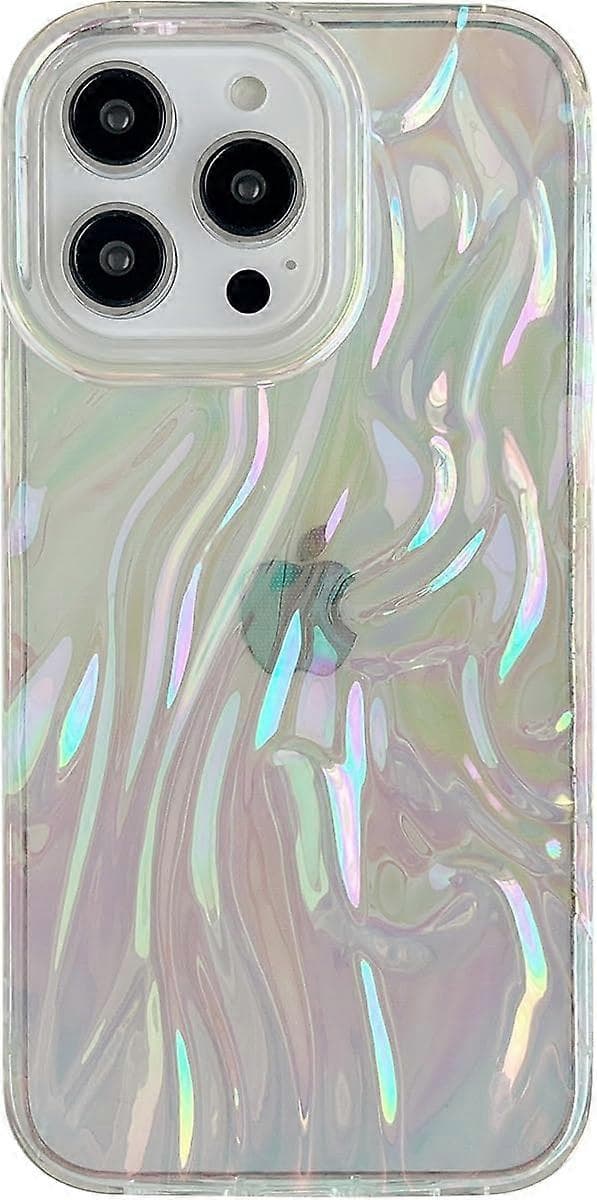 Caseative Deksel til iPhone 14 Pro Max, Plissert Vann Ripple Krom Bølgemønster Mykt Kompatibelt med iPhone Deksel