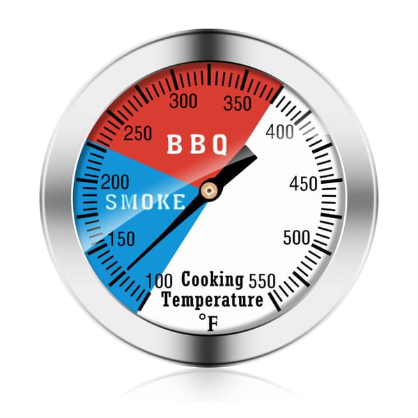 BBQ Termometer - Kulgrill Røg Termometer Grilltermometer med Fahrenheit og Varmeindikator (1-pak)