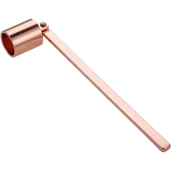 Lysslukker i rustfritt stål, lysslukker, vekesaks, tilbehør med (roségull)