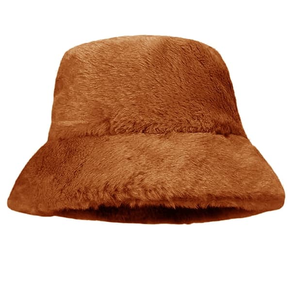 Bløde og fluffy damehatte med varmt for og vintersyntet
