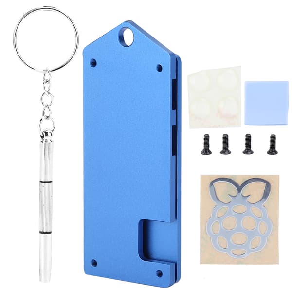Aluminum Alloy Shell for Raspberry Pi Zero W, Ultra-thin Dustproof Protective Case (Blue)