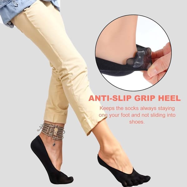 4-pack - Toe Socks - Comfortable - Running Toe Socks - Show - Low - Liner - Five Finger Socks - Non-slip