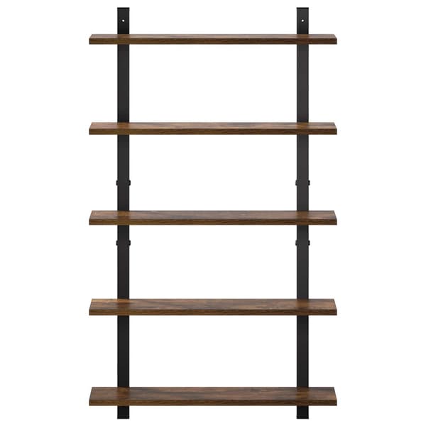 Vegghylle Røkt eik 60,5 x 13,5 x 102,5 cm Konstruert tre