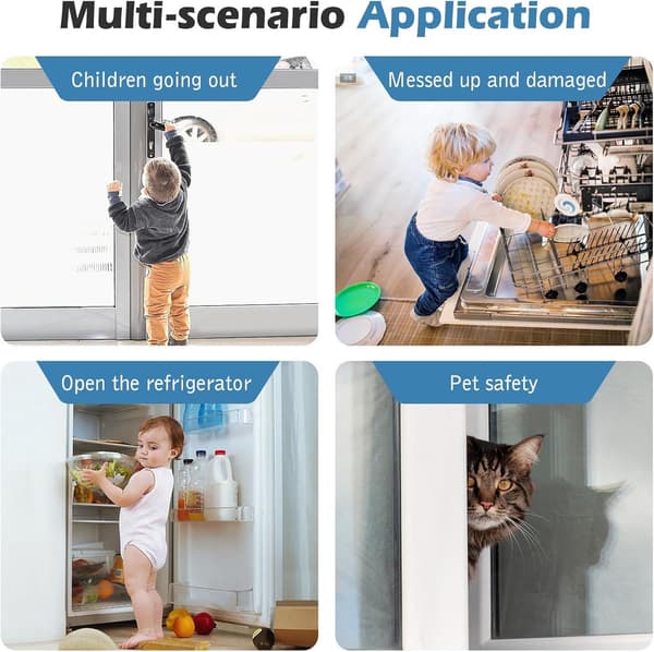 Adjustable Window Locks, No Punching, Child Safety for Metal and Sliding Windows
