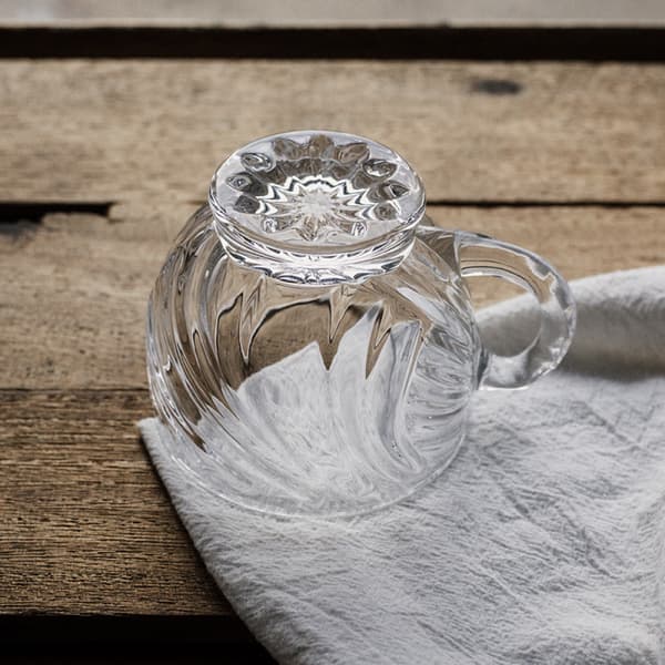 2 st kaffekoppar i glas, transparenta, 200 ml latteglas