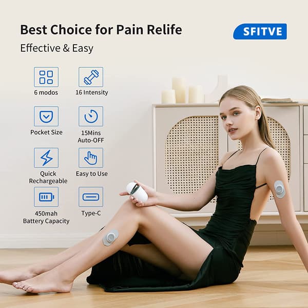 Portable Electric Neck Massager Automatic Massage Booster Trendy Pocket Massager Charging Case 6 Modes Rechargeable Electronic