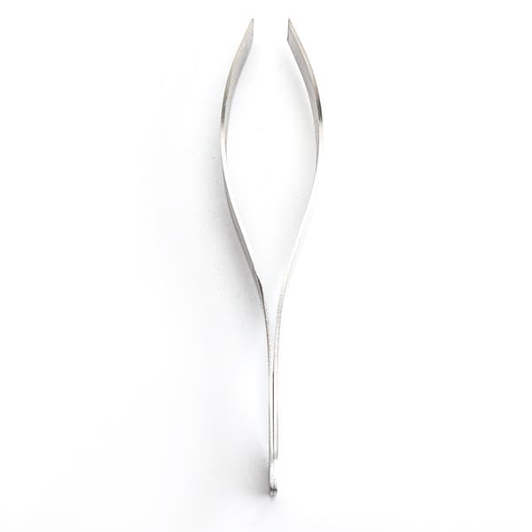 Køkkentang, udbeningstang, fisk, rustfrit stål 13cm, bøjet