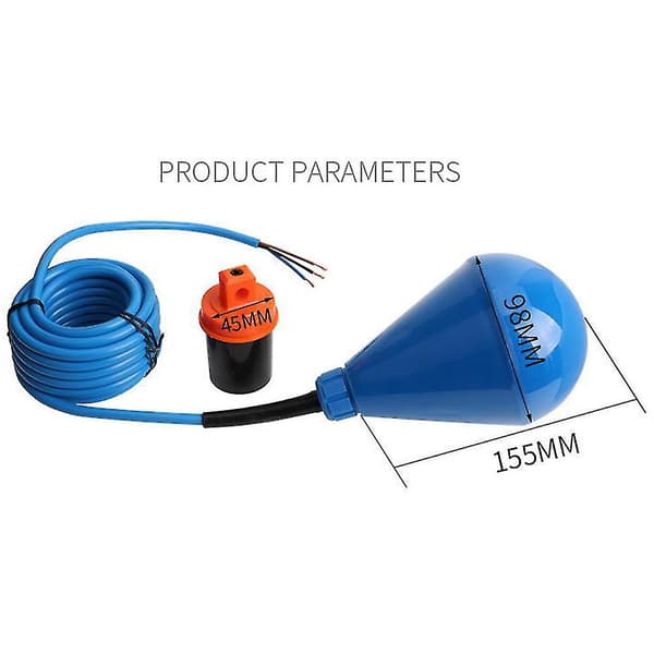 Heavy Duty Float Switch for Wastewater, Suspended Solids and Viscous Liquids (Cable Length 4 Meters)