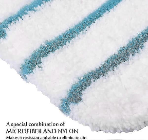 3 stk. Vaskbare Mikrofiber Moppeklude Erstatningspuder til Dampmopper Kompatible med Flere Mærker (Hvid)