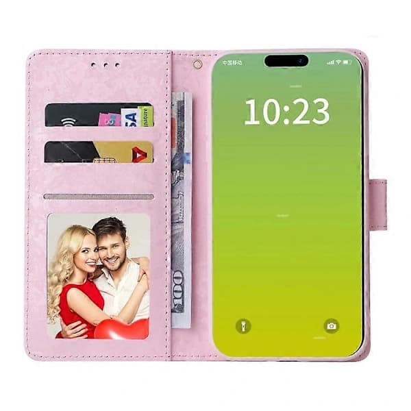 Pronssimaalaus RFID-nahkakotelo iPhone 15:lle
