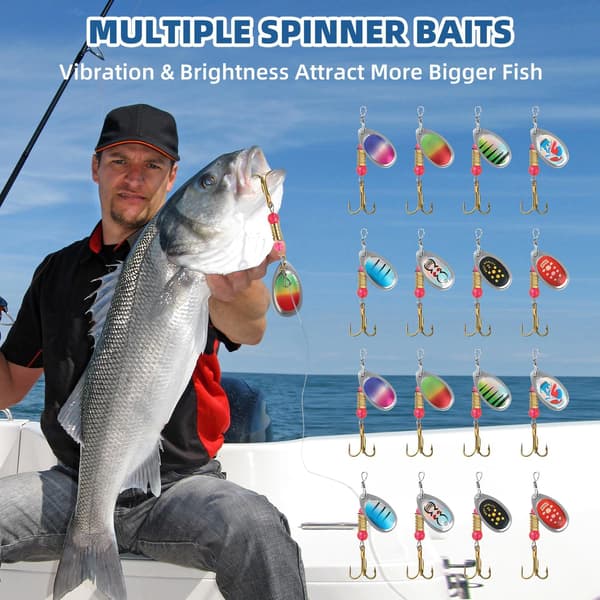 Fiskedrag spinnere, hård metalspinner, velegnet til bas, ørred og laks.