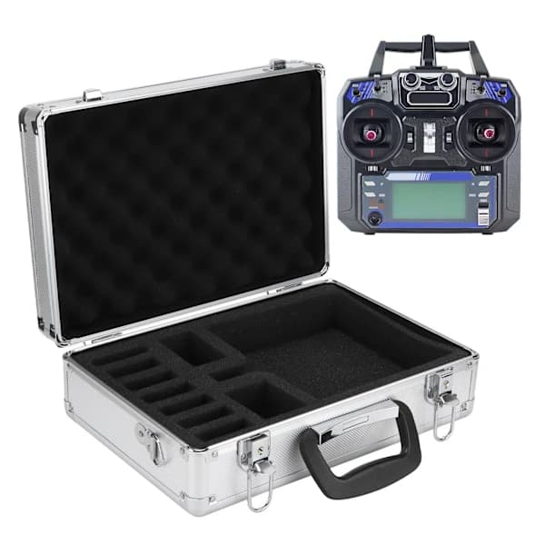 (pow yeah!) 2.4G Universal Model Aircraft Remote Control Aluminum Case for JR/FUTABA/FLYSKY