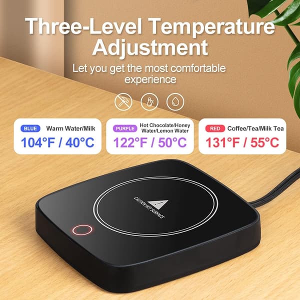 Vanntett smart koppvarmer med 3 temperaturer