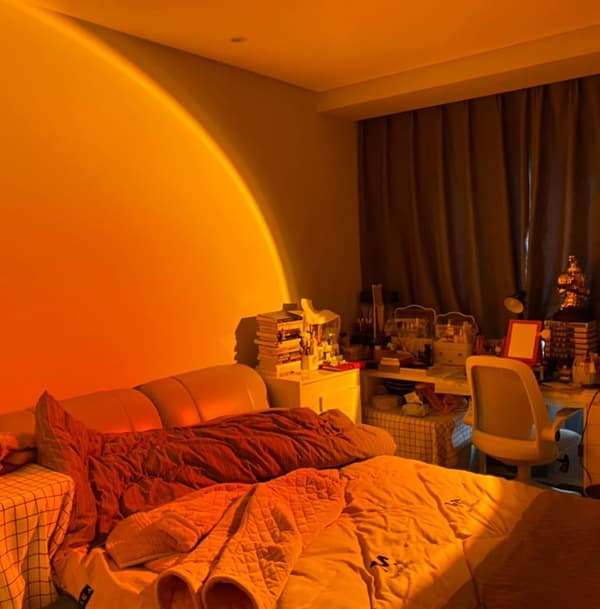 Auringonlasku Punainen Projektorilamppu, Auringonlaskuprojektio LED-lamppu, Yö L
