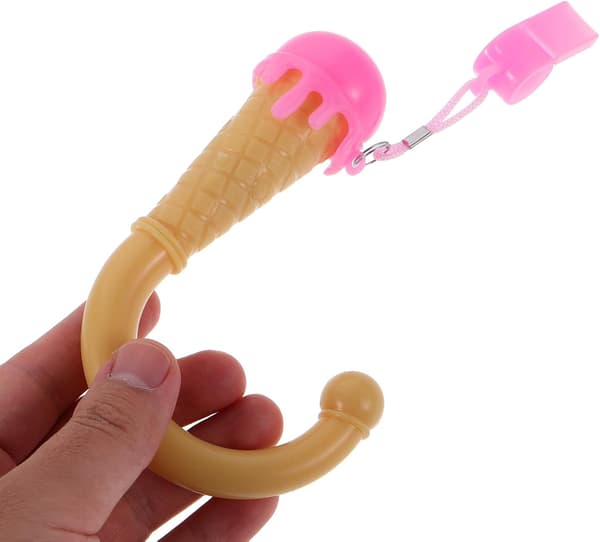Erstatningstilbehør til paraplyhåndtak med iskremform, plastmateriale, for regnutstyr, dekorativt og rosa design