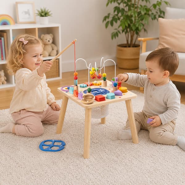 Babyaktivitetsbord for 1-åring, pedagogisk treleke