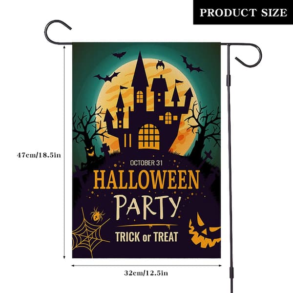 2 stk Halloween hageflagg, Happy Halloween hageflagg,