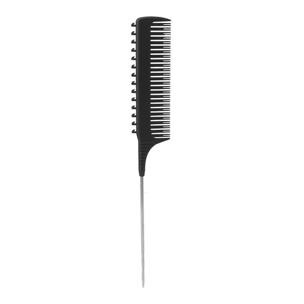 Unisex Black Hair Foiling Comb Rat Tail Sectioning Clip Styling Weaving Salon Styling Tool