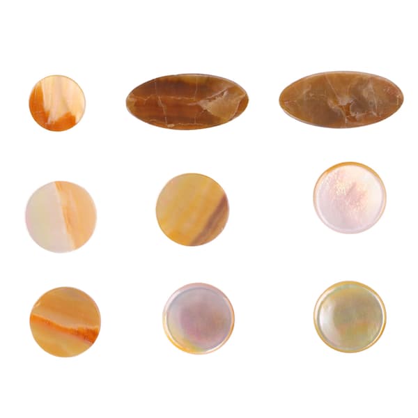 9 stk Saksofon Fingerputer Nøkkelknapper Musikkinstrument Tilbehør Flere Størrelser C355 Gul