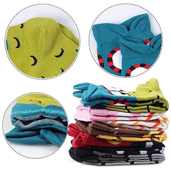 Funny Owl Socks for Women - Cozy Cute Printed Patterned Fun Socks, 5 Pairs, Creative Socks