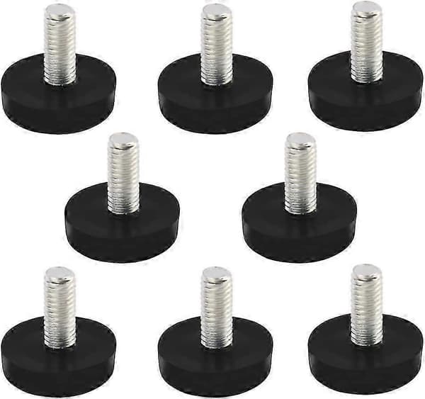 Pakke med 8 justerbare møbelfødder, nivelleringsfødder, bordglidere, M6 X 15 mm gave