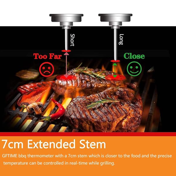 6CM Termometer, Grilltermometer til Røgeovn, BBQ-termostat og andre grilltermometre