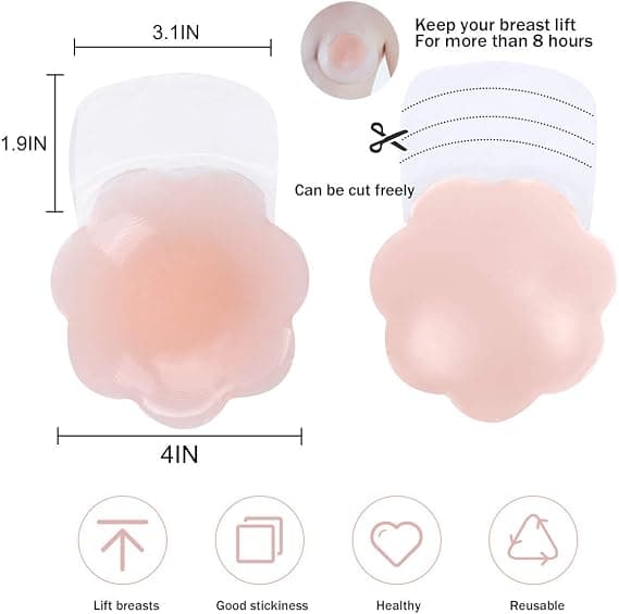 10 cm diameter - Silicone Breast Lift Pasties - Invisible