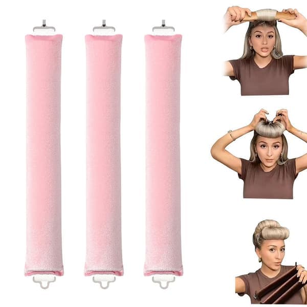 Lämmittämättömät hiusrullat - vaaleanpunainen Pink
