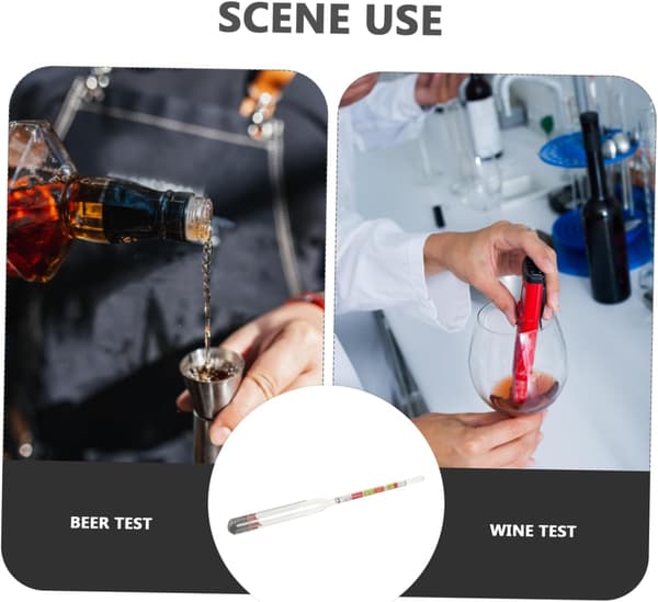 Alcohol Hydrometer for Wine and Spirits 0.980-1.050 Glass Alcohol Tester Accurate Measuring Tool