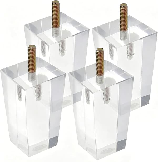 Klara Akryl Soffben 4 st, tum höjd och 2 bredd H 4 Inch