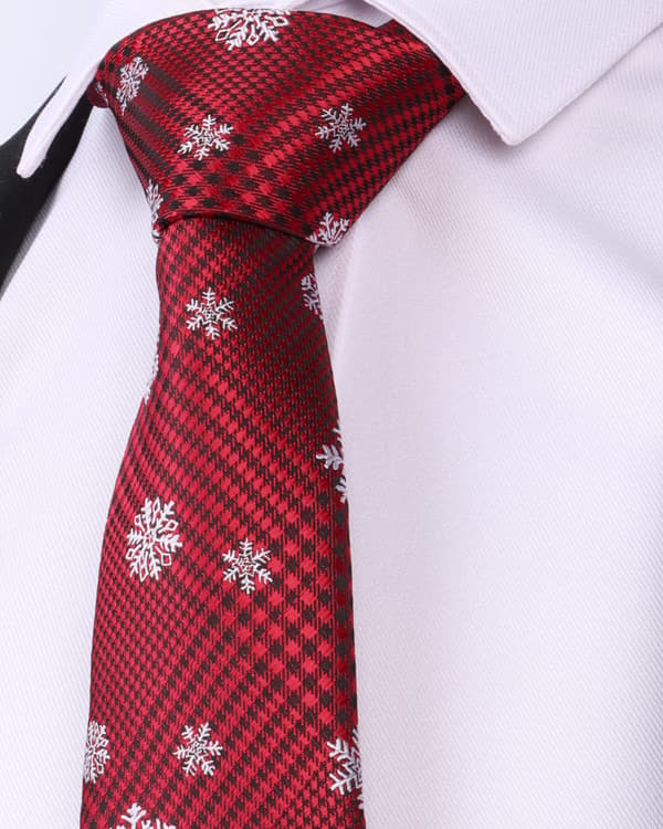 Julehalstørklæder til mænd, silkehalstørklæder til mænd, julefrokosthalstørklæder Snefnug Snowflake