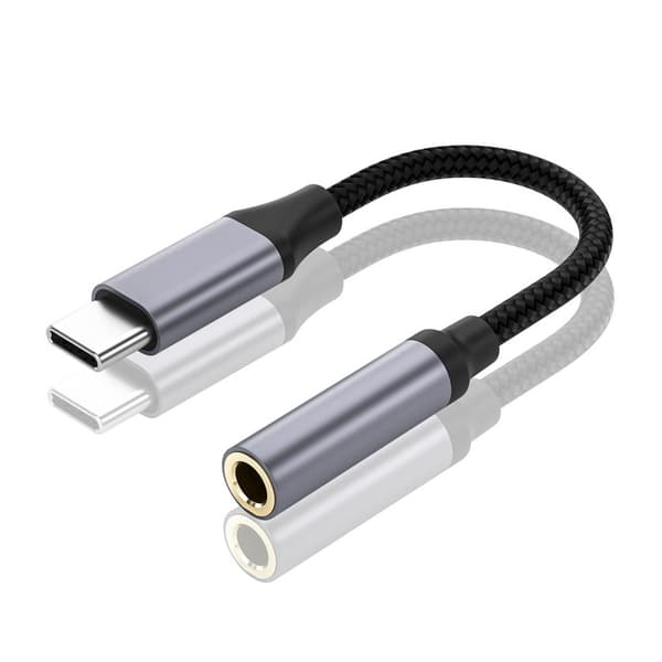 Premium Audio Cable - Grey with Purple Accents