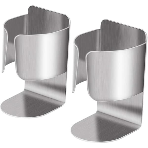 2-pack Stainless Steel Toothbrush Holder, Self-Adhesive Wall Mount
