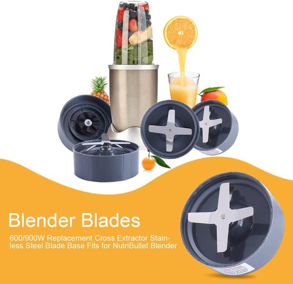 Base til knivblad i rustfrit stål, kortvarig udskiftning af 4 blade (900W)