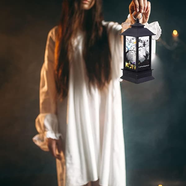 3-pak Halloween-lanterne græskar heks spøgelse flammefri LED-lys