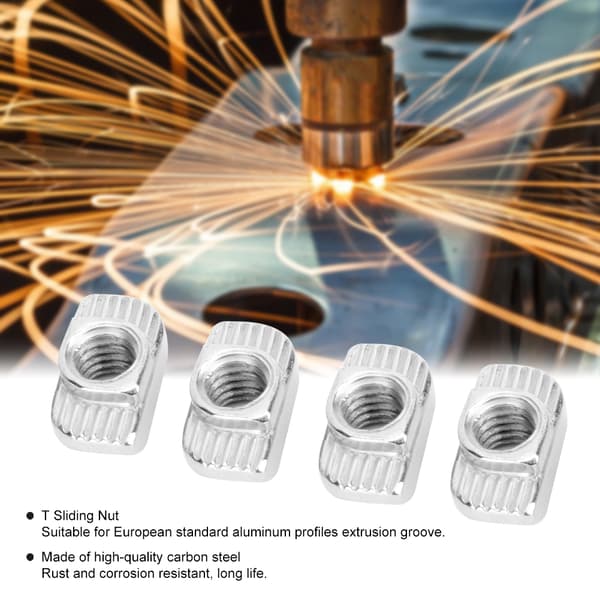 Europeisk Standard T-mutter M6 Gjenge 30T Glidemutter 100 stk