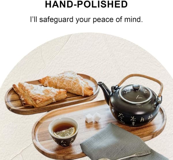 Bamboo Soap Dish - Oval Bamboo Soap Dish | Bathroom and Kitchen Soap Holder, Soap Dish for Bathroom Accessories【17.5*8.8cm】
