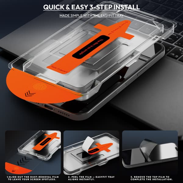 2-pak hærdet glas skærmbeskytter til iPhone 16 Pro Max - Nem installation[JUN] Iphone 16 Pro Max size size Iphone 16 Pro Max