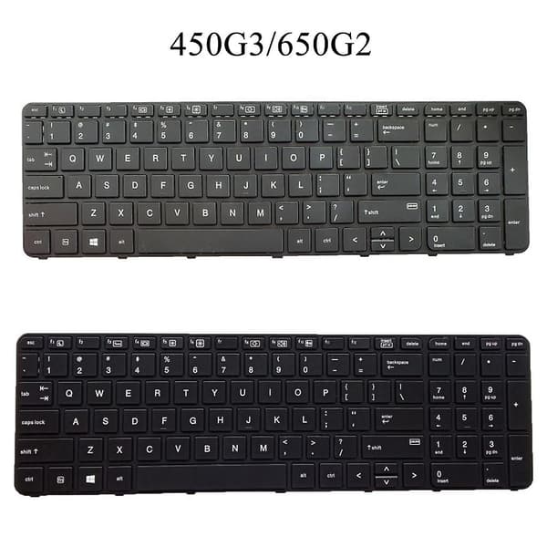 Genuine US Keyboard for HP PROBOOK 450 G3 455G3 650 G2- G3 with Backlight and Frame (FMY) Without backlight Without backlight
