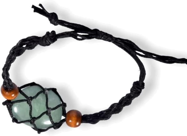 4 STK Makrame Steinbur Armbånd, Justerbar Nettholder DIY Edelstener | Håndvevd Tau Design, Solid Pose Krystaller, Egnet