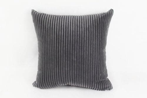 (Mörkgrå) Kuddfodral set om 2 sammet kuddfodral 45x45 cm,