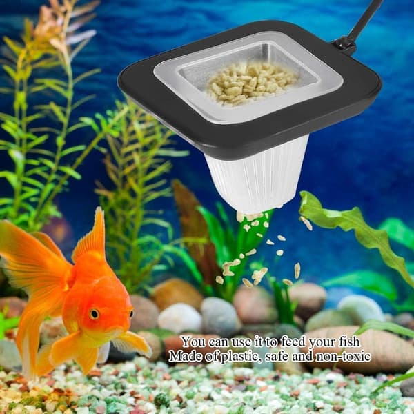 Fisk Röd Mask Häll för Akvarium Piped Fisk Matare med Sug
