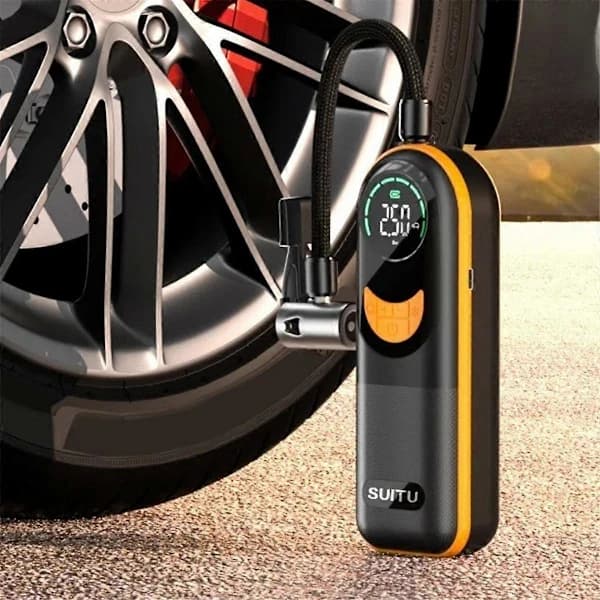 Bärbar Elektrisk Däckpump för Bil Luftkompressor 150PSI Trådlös Uppblåsbar Pump Luftpump