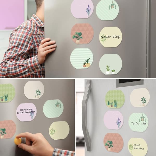 Plant-shaped self-adhesive notes compatible with mixed color paper for reminders and messages
