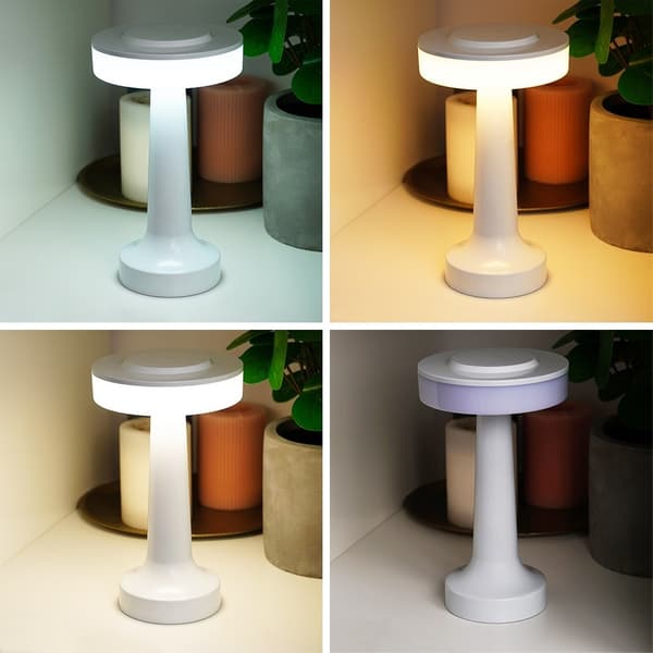 LED Bordlampe Hvid Trådløs 3 Tilstande 21 cm