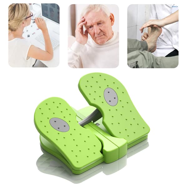 Foot Stepper Machine Reinforced Nylon Mini Stepper Trainer Silent Foldable Under Desk Leg Workout Trainer Apple Green Free Size